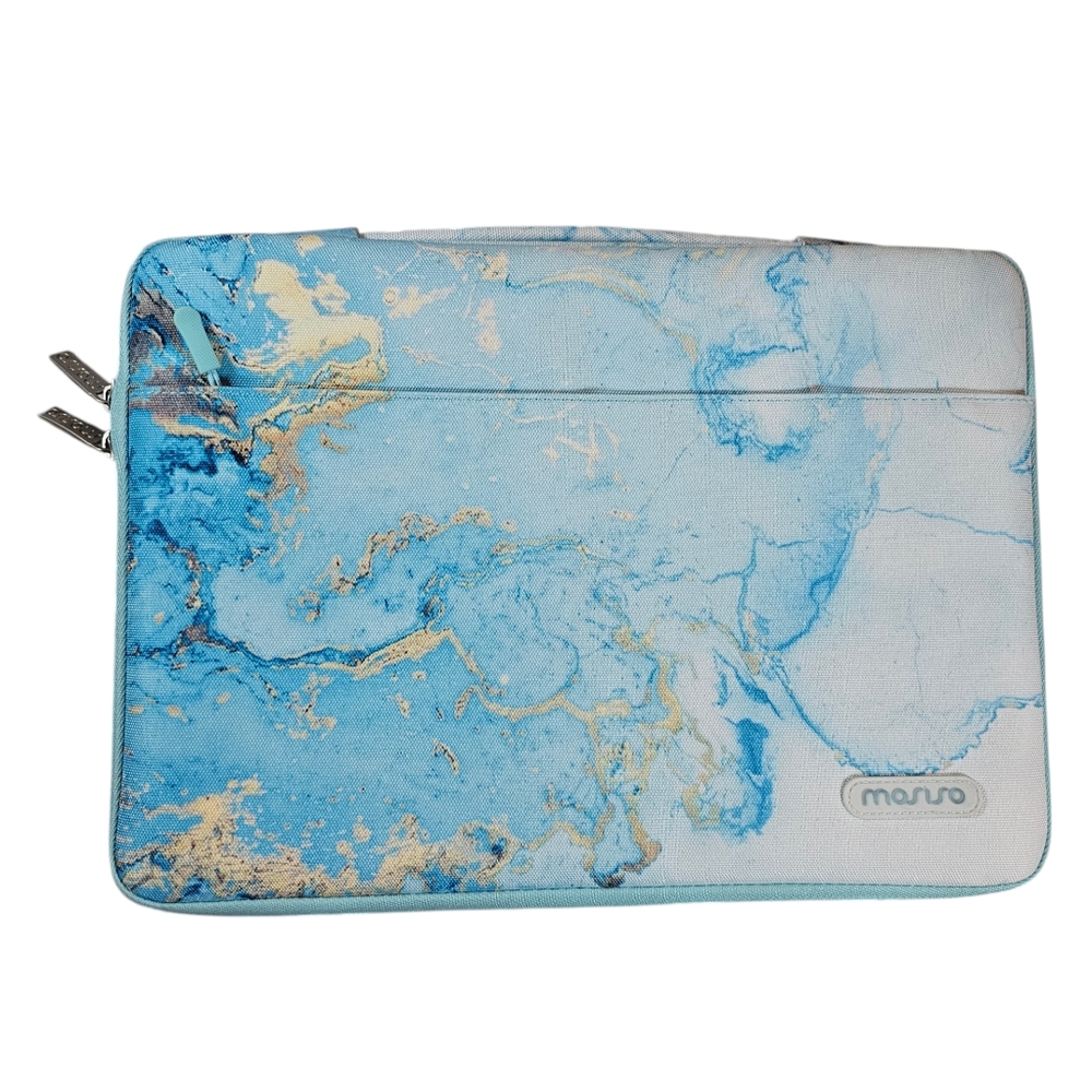 MOSISO Marble-Print Protective Laptop Sleeve - Stylish & Durable - EUC
